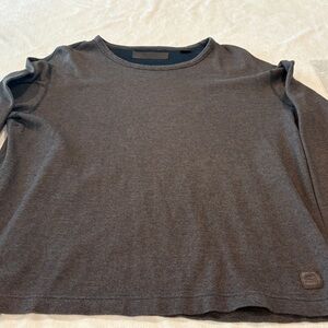 ROOTS CREW NECK BROWN SWEATSHIRT.